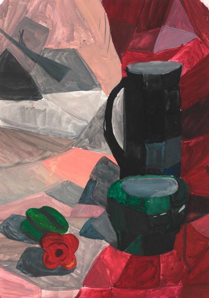 Polygonal Vase (Gouache)