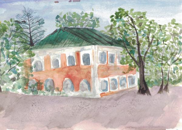 View from Maria Shevlyagina Square (Watercolor)